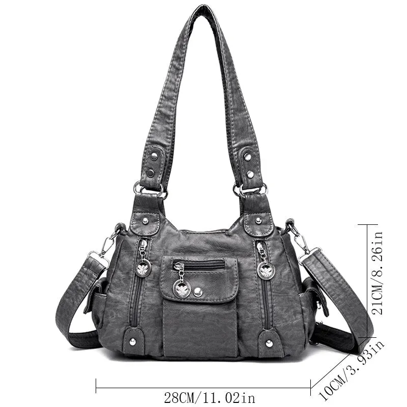 New Fashion High Quality Woman Messenger Bag Luxury Soft Leather Handbags Women&#39;s Bags Designer Famous Brand Women Shoulder Tote
