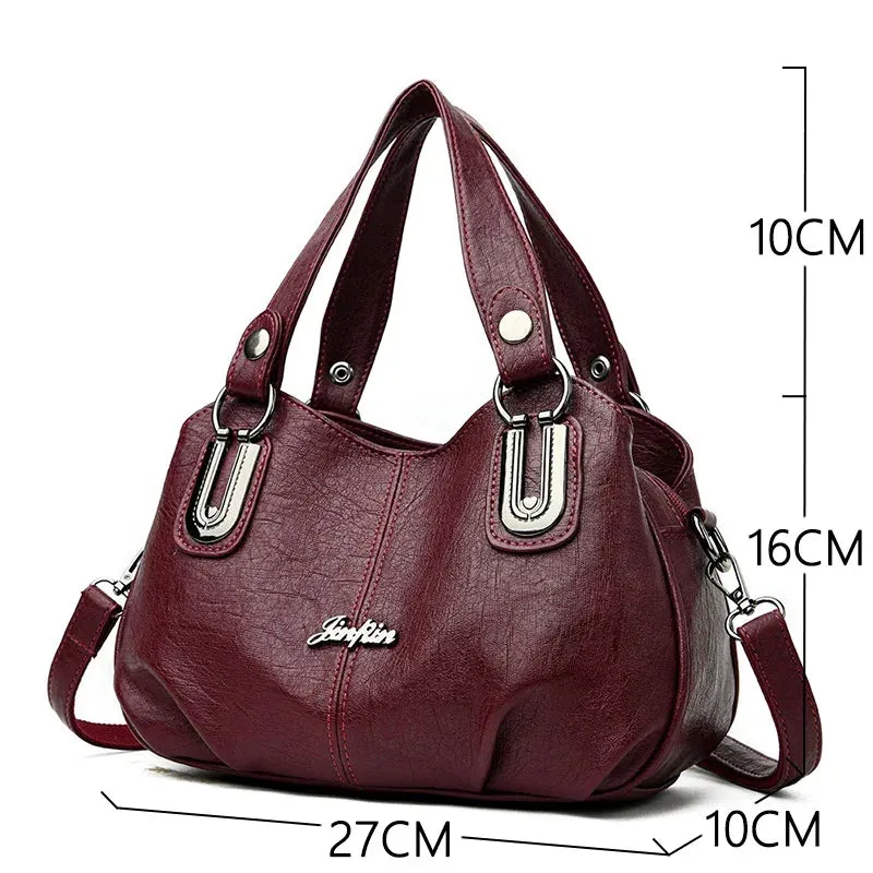 New Genuine Brand Leather Sac Luxury Handbags Purse Women Bags Designer Shoulder Crossbody Messenger Bags Female 2024 Waterproof Bag