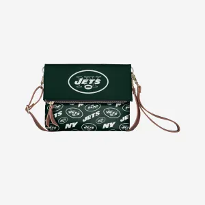 New York Jets Printed Collection Foldover Tote Bag