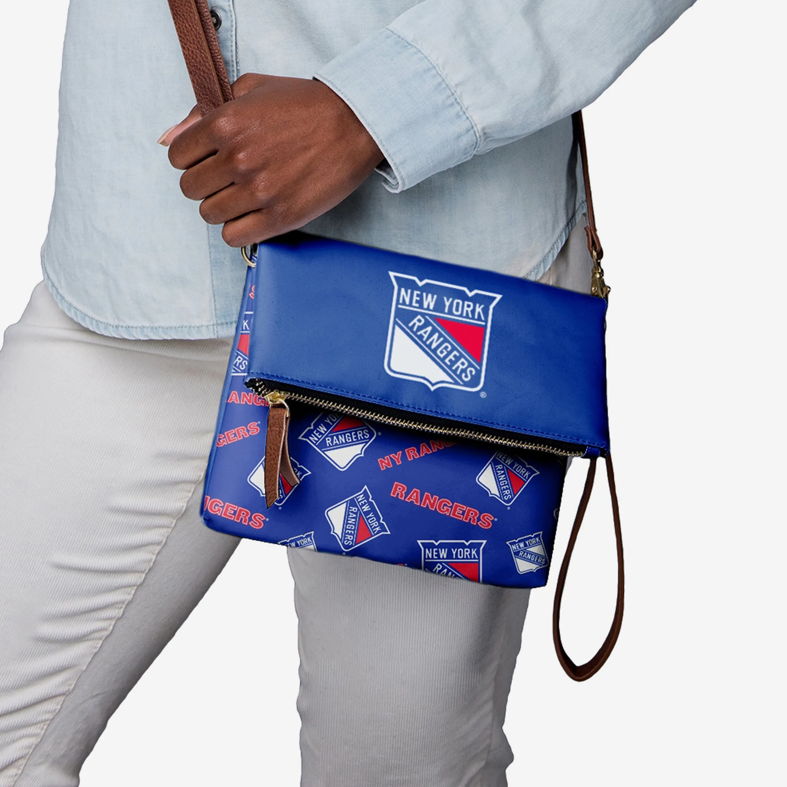 New York Rangers Printed Collection Foldover Tote Bag