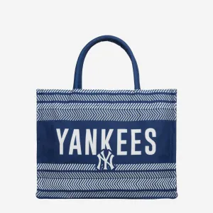New York Yankees Stitch Pattern Canvas Tote Bag
