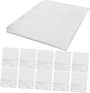 NUOBESTY 30 Sheets Capacity Card Binder Sleeves Transparent Loose Leaf Card Holders Design for Organizing and Protecting Your Collection