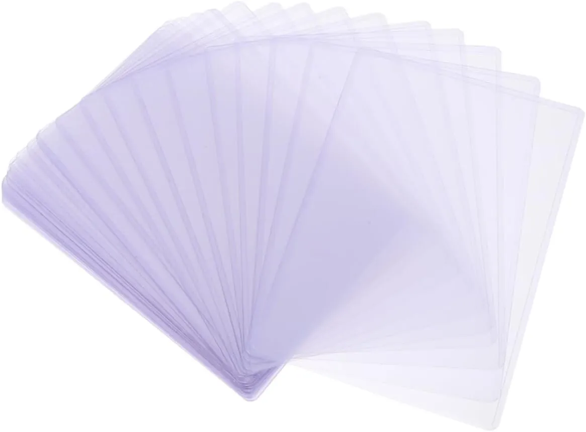 NUOBESTY 50pcs Hard Card Sleeves Transparent Protectors for Photos Postcards Compact Storage Lightweight Design for Displaying Organizing Trading Cards