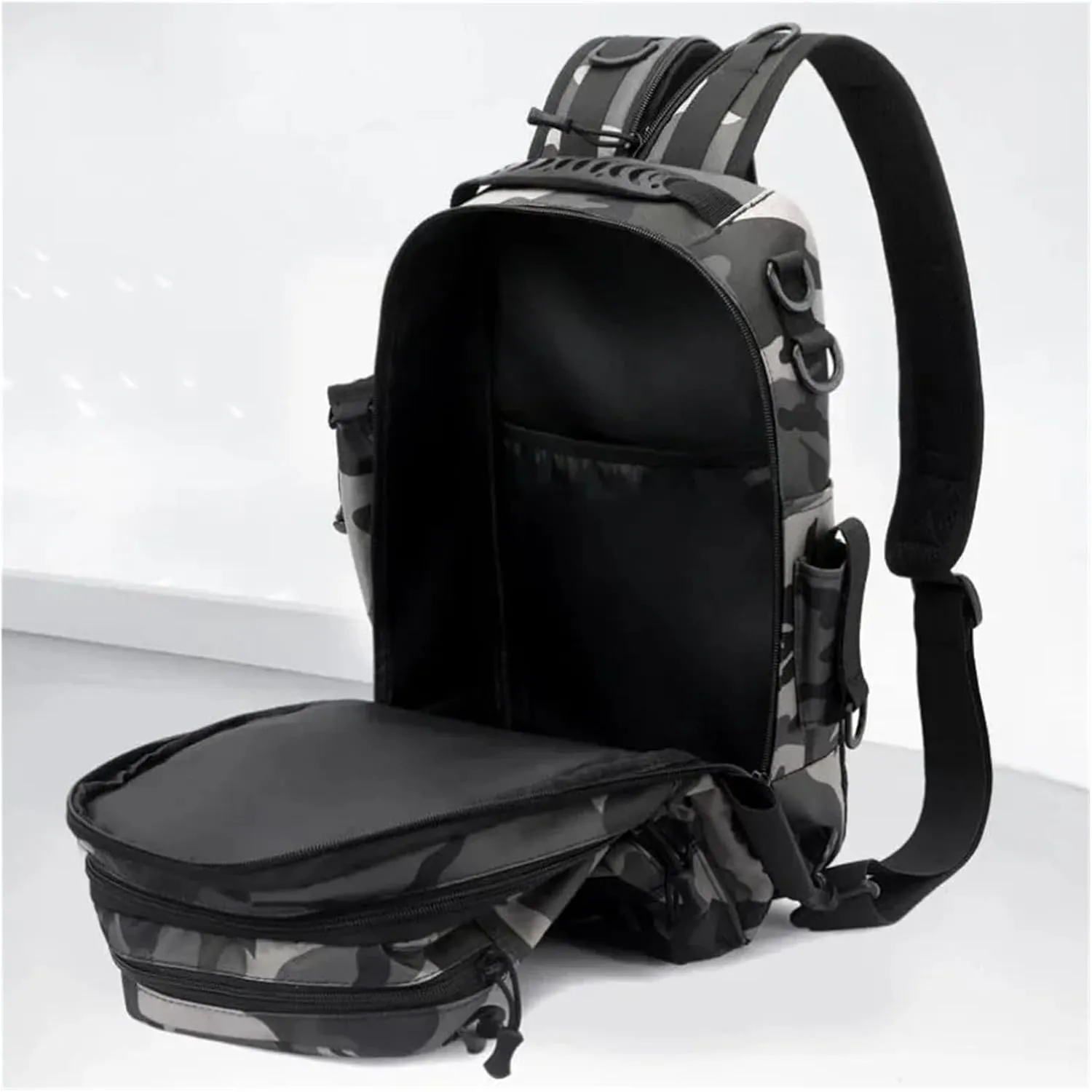 Nylon Waterproof Outdoor Sports Camping Hiking Trekking Fishing Hunting Backpack(C)