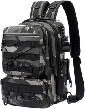 Nylon Waterproof Outdoor Sports Camping Hiking Trekking Fishing Hunting Backpack(Gray)