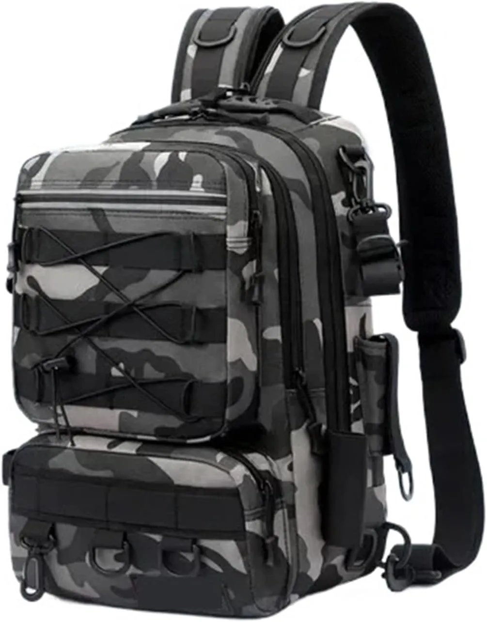 Nylon Waterproof Outdoor Sports Camping Hiking Trekking Fishing Hunting Backpack(Gray)
