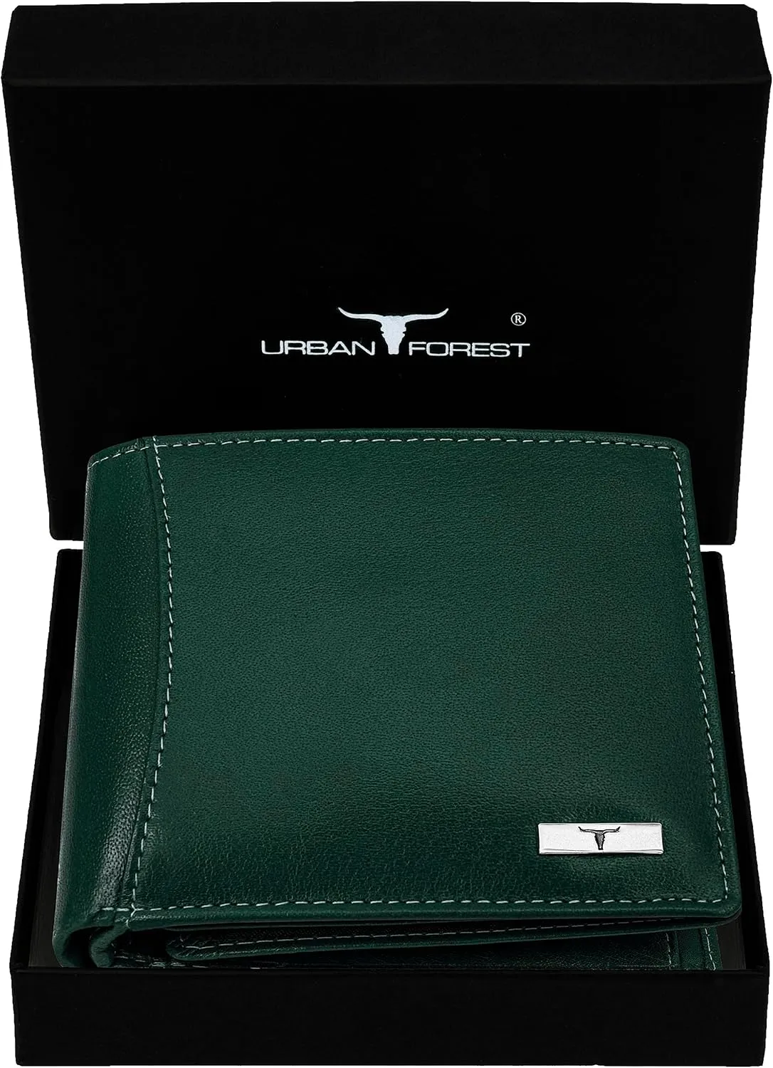 Oliver Leather Wallet for Men, Aniline Green, Contemporary