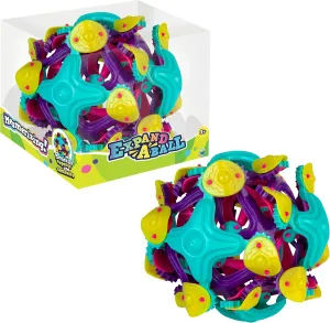ORB Curiosities Jumbo Flower Expand-A-Ball (Teal) - Expands from 5" to 12" - Expandable Sensory & Fidget Sphere and Breathing Ball Toy - Great for Breathing Exercises and Play for Kids and Adults