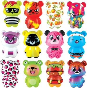 ORB Easy Sqweezy Very Beary Assorted Collectible Series 1 Ultra Bears 3 Pack - Squishy, Slow Rising Extra Soft Kawaii Bears with Unique Designs - Sensory / Fidget Squishies Toys for Kids and Adults