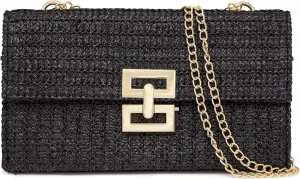 Oriamour Straw Purse Clutch Purse For Women Boho Crossbody Bags for Women Raffia Straw Bag Woven Beach Handbag For Summer