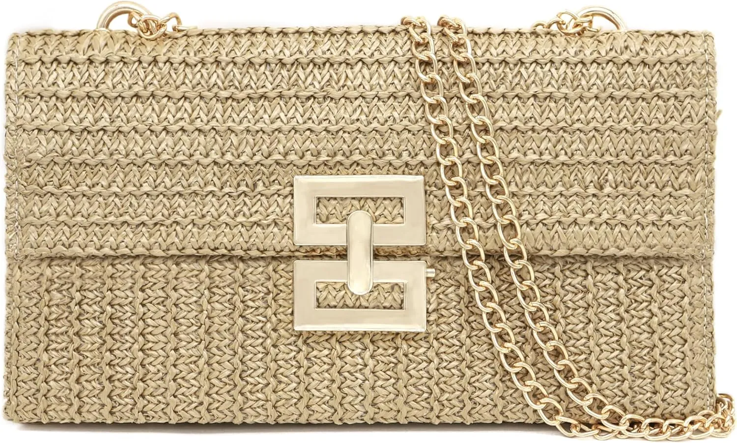 Oriamour Straw Purse Clutch Purse For Women Boho Crossbody Bags for Women Raffia Straw Bag Woven Beach Handbag For Summer