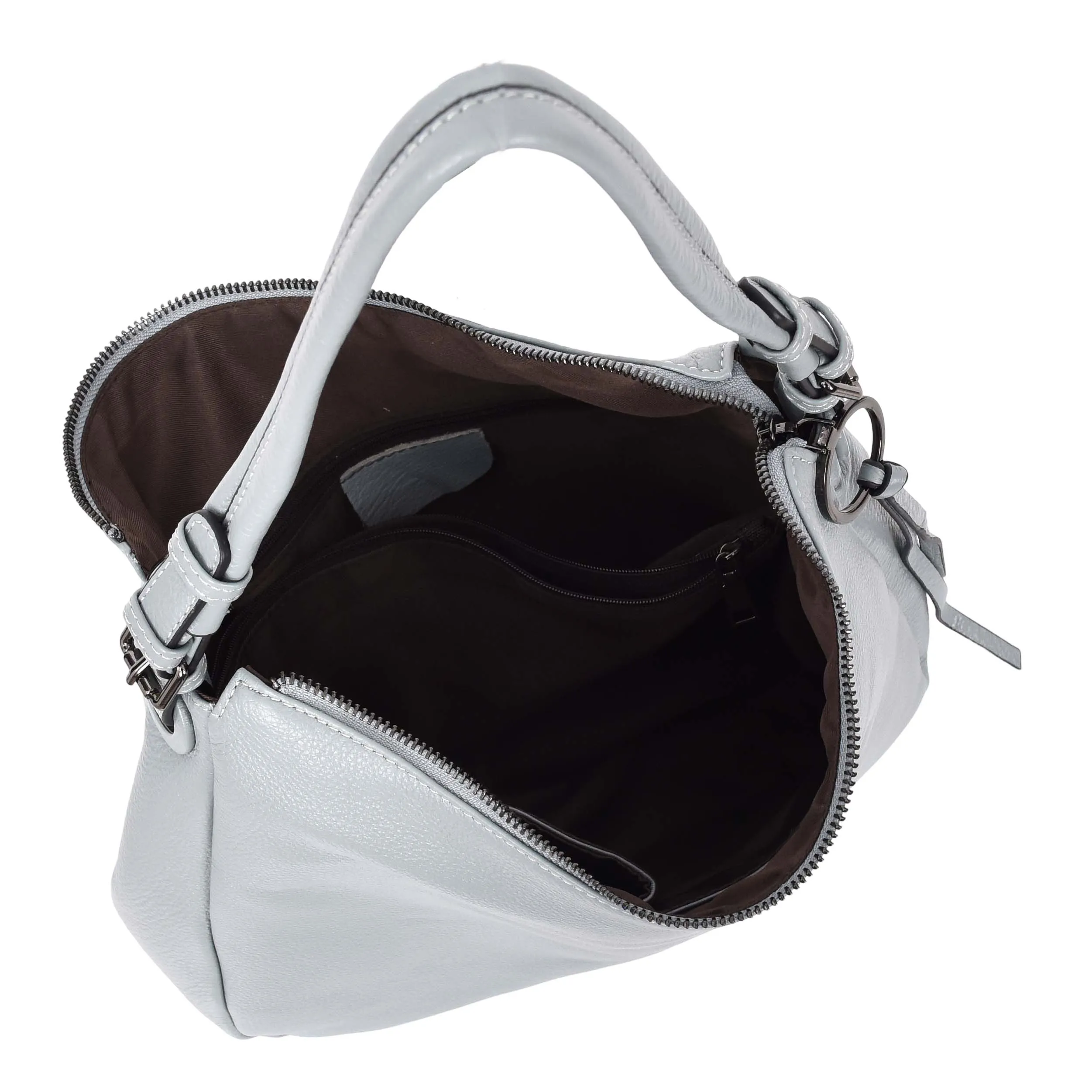 Ottawa Women's Genuine Leather Hobo Style Shoulder Handbag  Blue