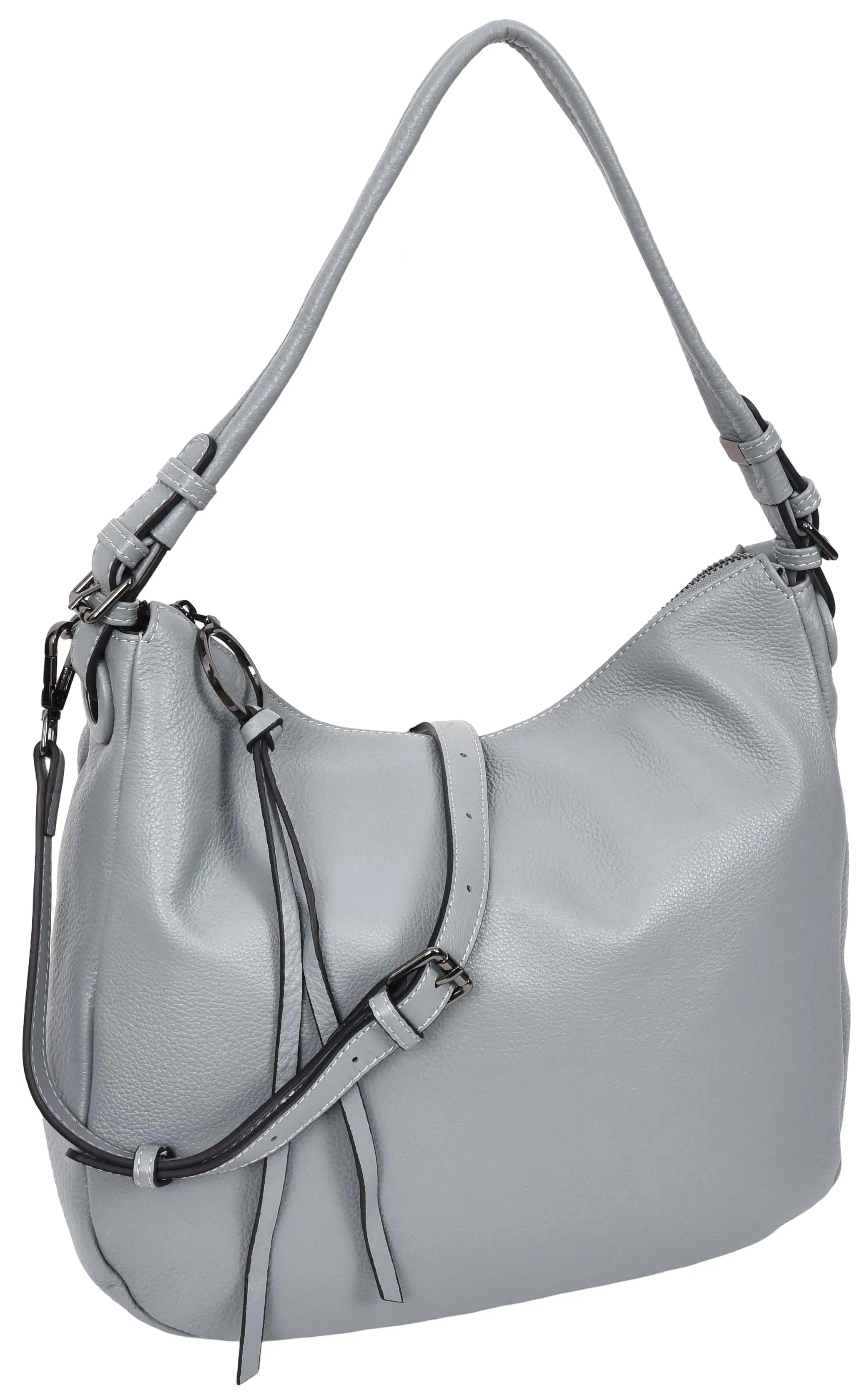 Ottawa Women's Genuine Leather Hobo Style Shoulder Handbag  Blue