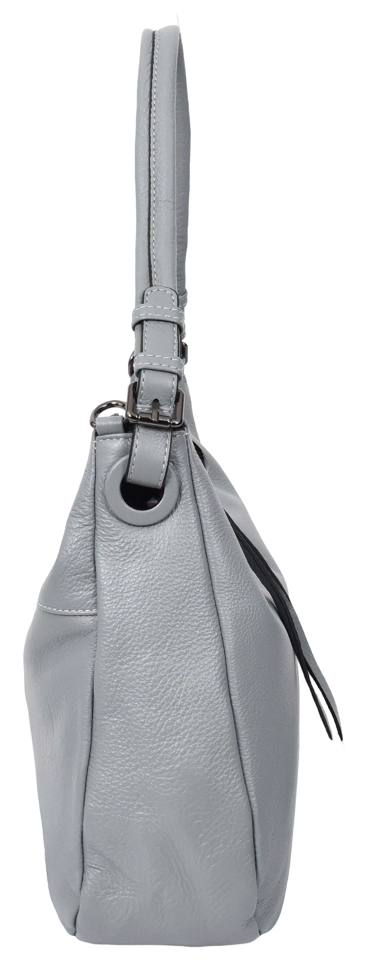 Ottawa Women's Genuine Leather Hobo Style Shoulder Handbag  Blue