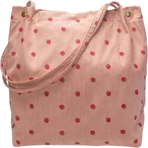 PAZIMIIK Corduroy Tote Bags for Women Travel Reusable Grocery Shopping Shoulder Go-to Everyday Bag for Work