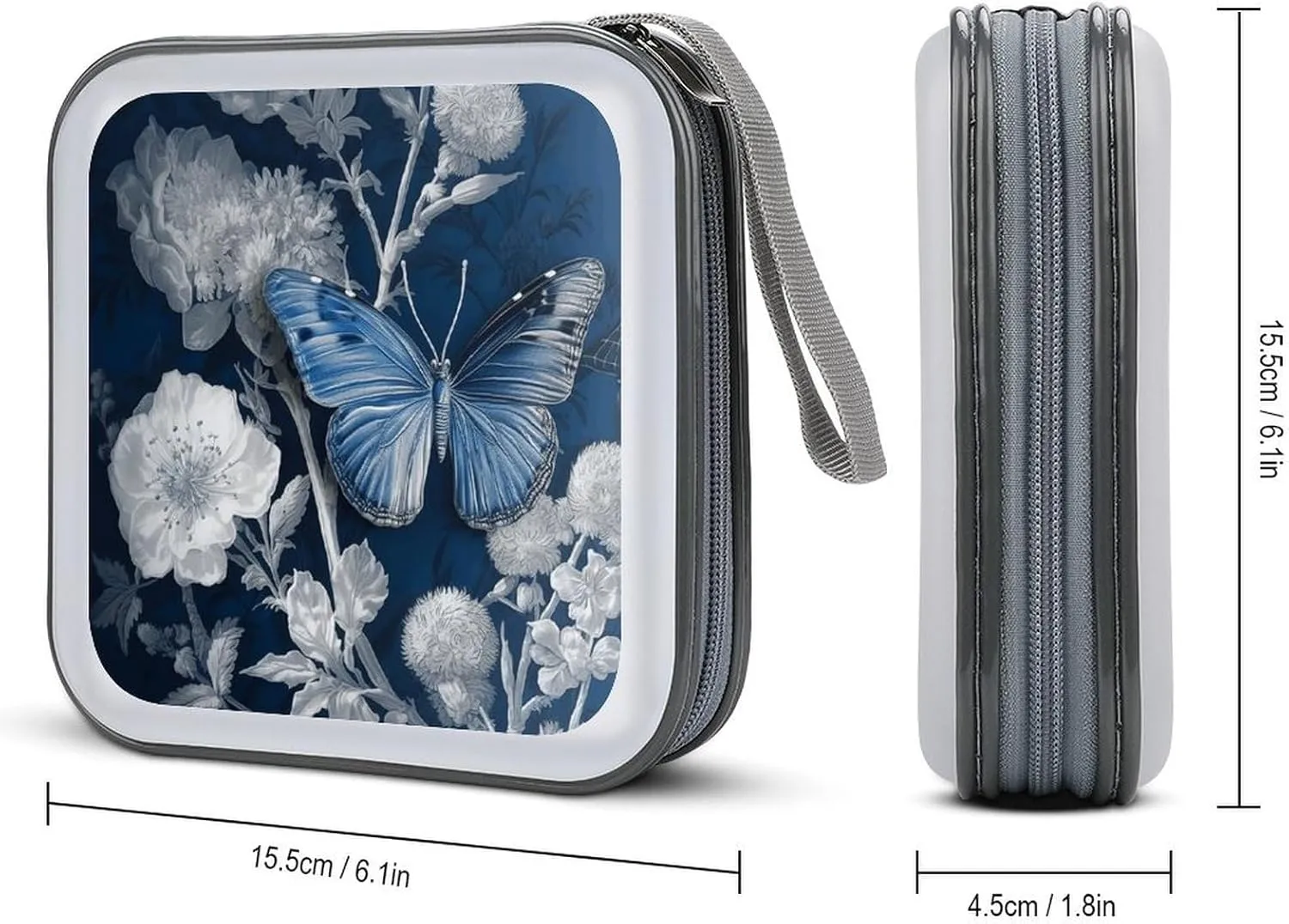 Peaceful Countryside Portable CD Case Holder,DVD Wallet Holder 40 Capacity CD Cases Storage DVD Book Binder for Car Home Travel