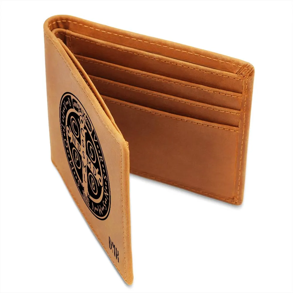 Personalized Benedictine Leather Wallet