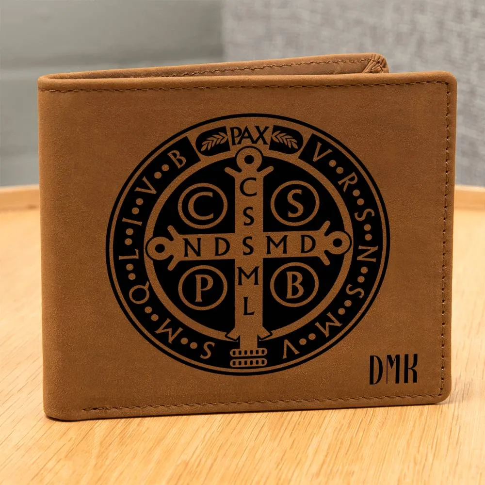 Personalized Benedictine Leather Wallet