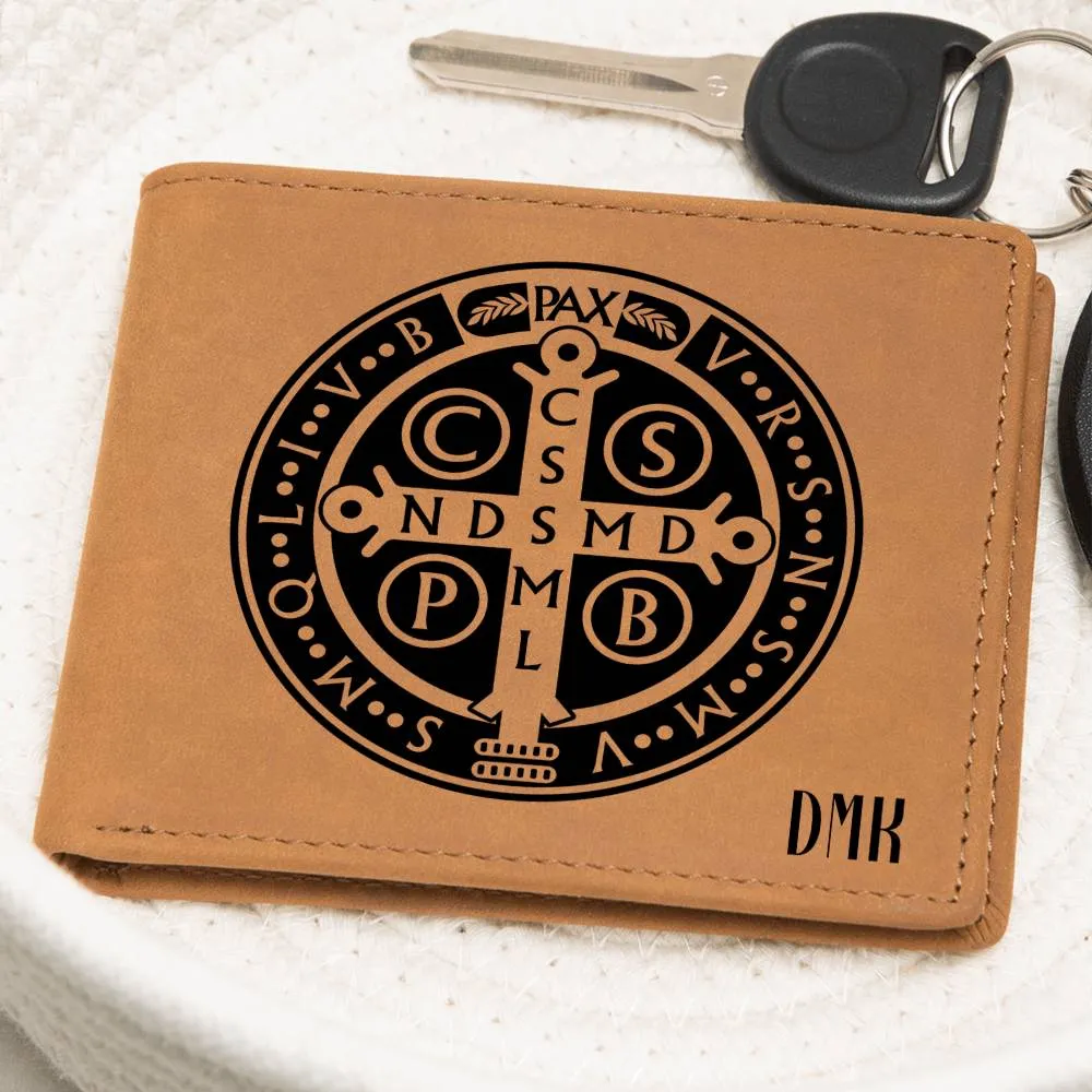 Personalized Benedictine Leather Wallet