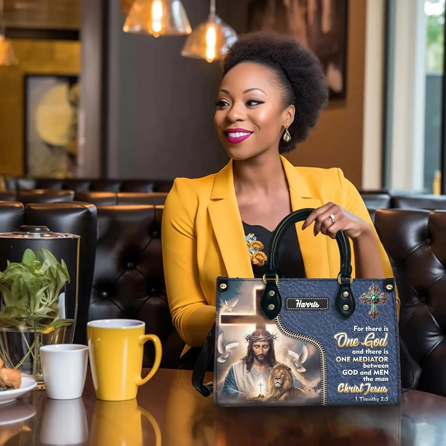 Personalized Leather Handbags with Name & Zipper – Perfect Christian Purses for Women | Ideal Mother's Day Gifts