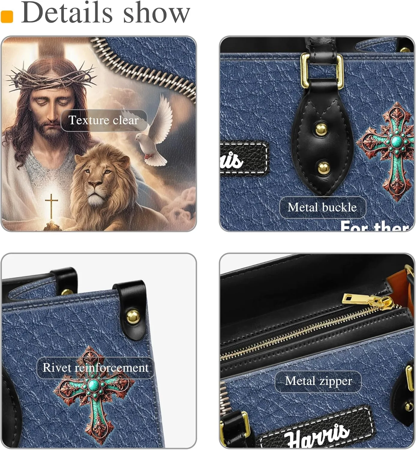 Personalized Leather Handbags with Name & Zipper – Perfect Christian Purses for Women | Ideal Mother's Day Gifts
