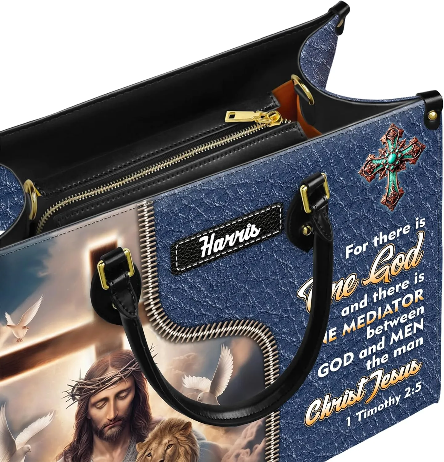 Personalized Leather Handbags with Name & Zipper – Perfect Christian Purses for Women | Ideal Mother's Day Gifts