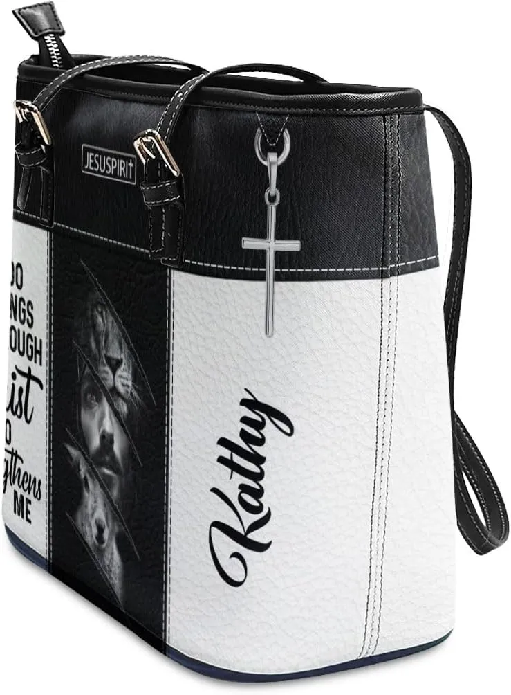 Personalized Leather Tote Bags For Women - Christmas Gifts For Women - Christian Gifts