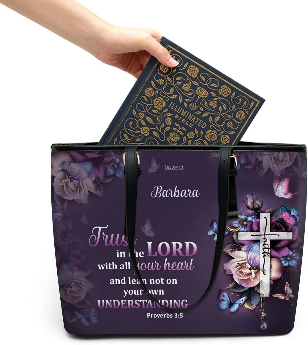 Personalized Leather Tote Bags For Women - Christmas Gifts For Women - Christian Gifts