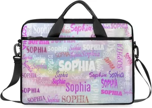Personalized Name Laptop Bags, Custom Text Laptop Case Shoulder Bag, Computer Bags