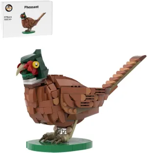 Pheasant Bird Building Block Model for Adults, Mini Birds Bricks, MOC-183592, Micro Block Building Set, Gift for 16 (379PCS)
