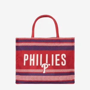 Philadelphia Phillies Stitch Pattern Canvas Tote Bag