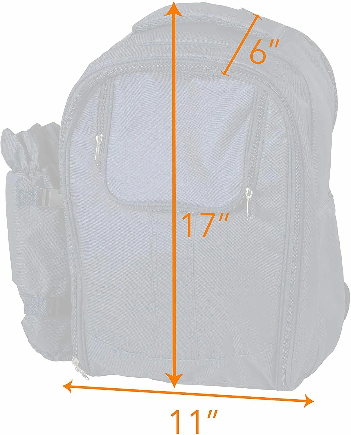 Picnic Basket Backpack Cooler - Insulated Lunch Tote Bag & Dinnerware