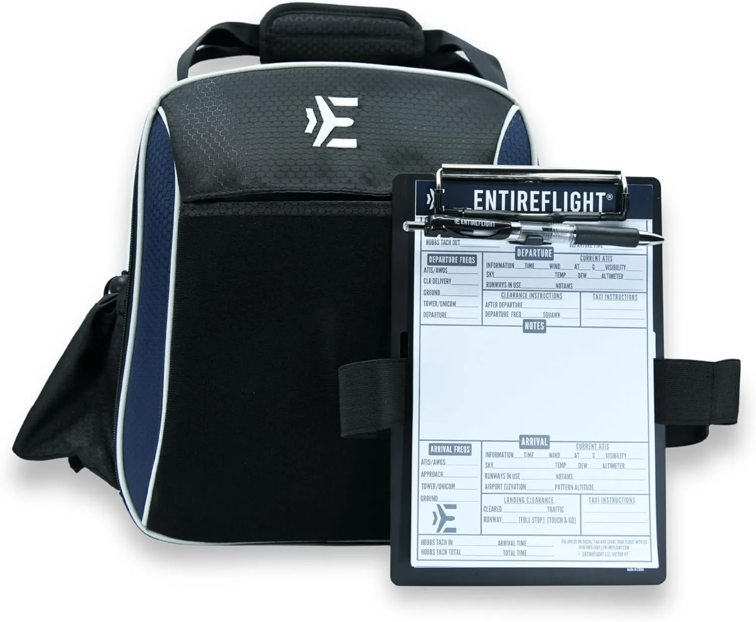 Pilot Flight Bag and VFR Kneeboard & Notepad Bundle - Professional Pilot Gear, Knee Board With Aviation Bag For Pilots, ipad Kneeboard, Flight Planning Tools, Aviation Accessories