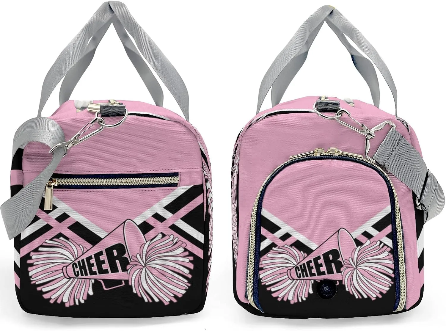 Pink Cheer Cheerleader Multifunction Sport Duffel Bag Gym Travel Perform Training Weekender Bags Getaway Bags