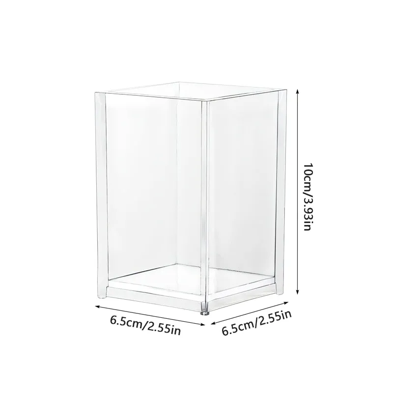 Plastic Makeup Brush Holder with Acrylic Storage Rack