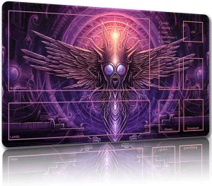 Playmat for MTG With Free Storage Bags, Game Mat 24 x 14 Inches, TCG and Board Game for Cards, Mousepad Desk (With Zones, Magic 13)