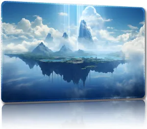 Playmat for MTG, with Free Storage Bags,Game Mat 24 x 14 inches, TCG and Board Game Mat for Cards,Mousepad Desk Mats (Floating island-3-Regular)