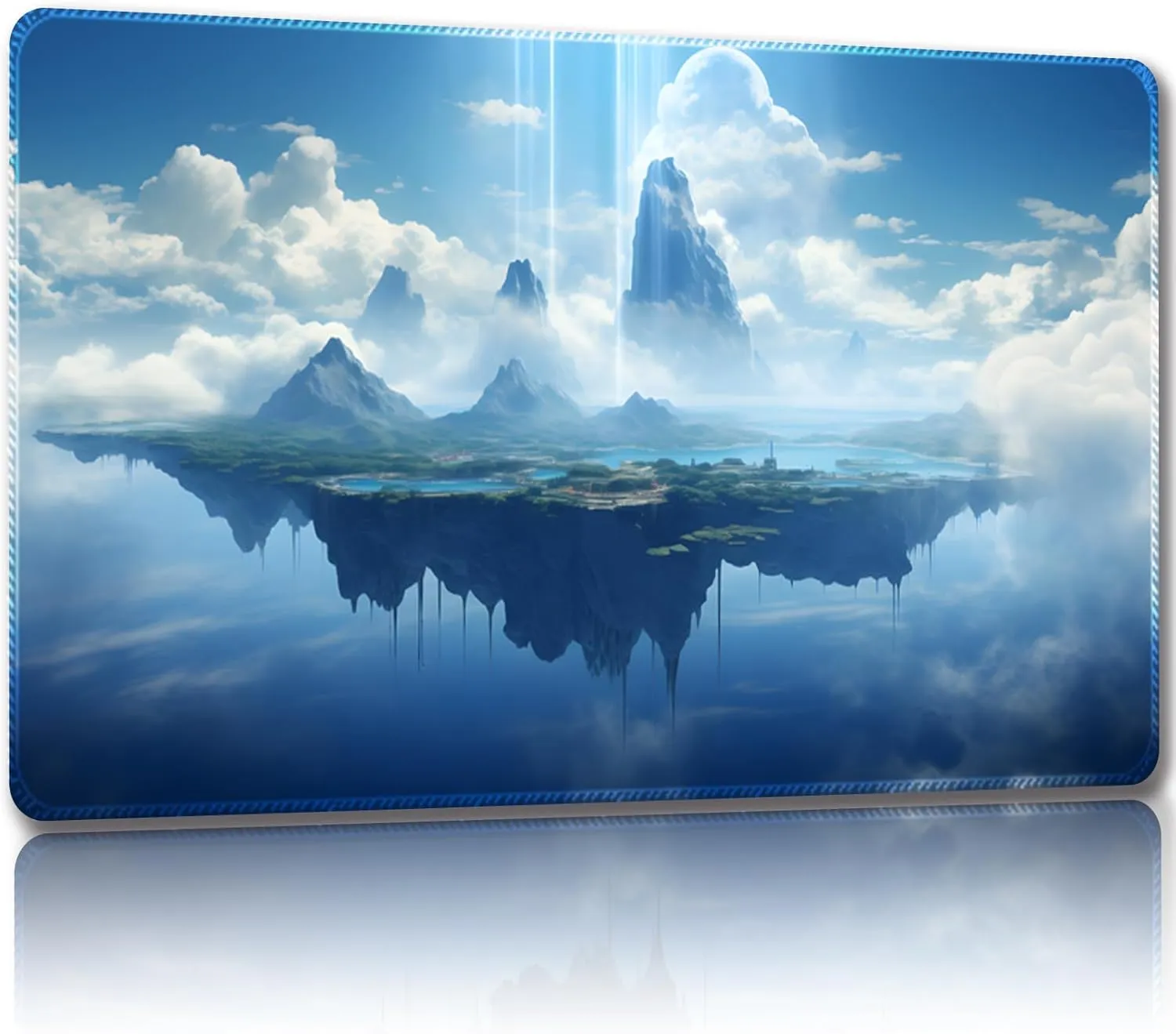 Playmat for MTG, with Free Storage Bags,Game Mat 24 x 14 inches, TCG and Board Game Mat for Cards,Mousepad Desk Mats (Floating island-3-Regular)