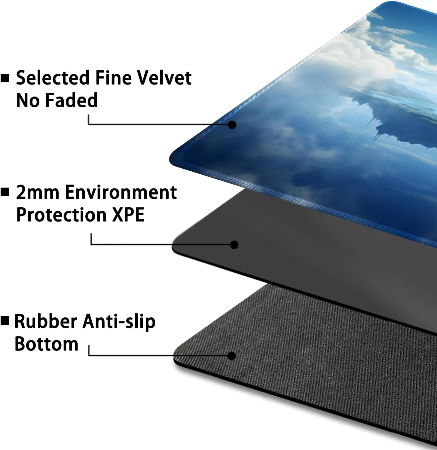 Playmat for MTG, with Free Storage Bags,Game Mat 24 x 14 inches, TCG and Board Game Mat for Cards,Mousepad Desk Mats (Floating island-3-Regular)