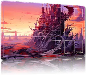 Playmat for MTG, with Free Storage Bags,Game Mat 24 x 14 inches, TCG and Board Game Mat for Cards,Mousepad Desk Mats (with Zones,Magic Mat 11)