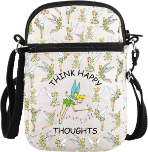 PLITI Pixie Inspired Gift Pixie Lover Gift Think Happy Thoughts Fairy Tale Crossbody Bag For Women