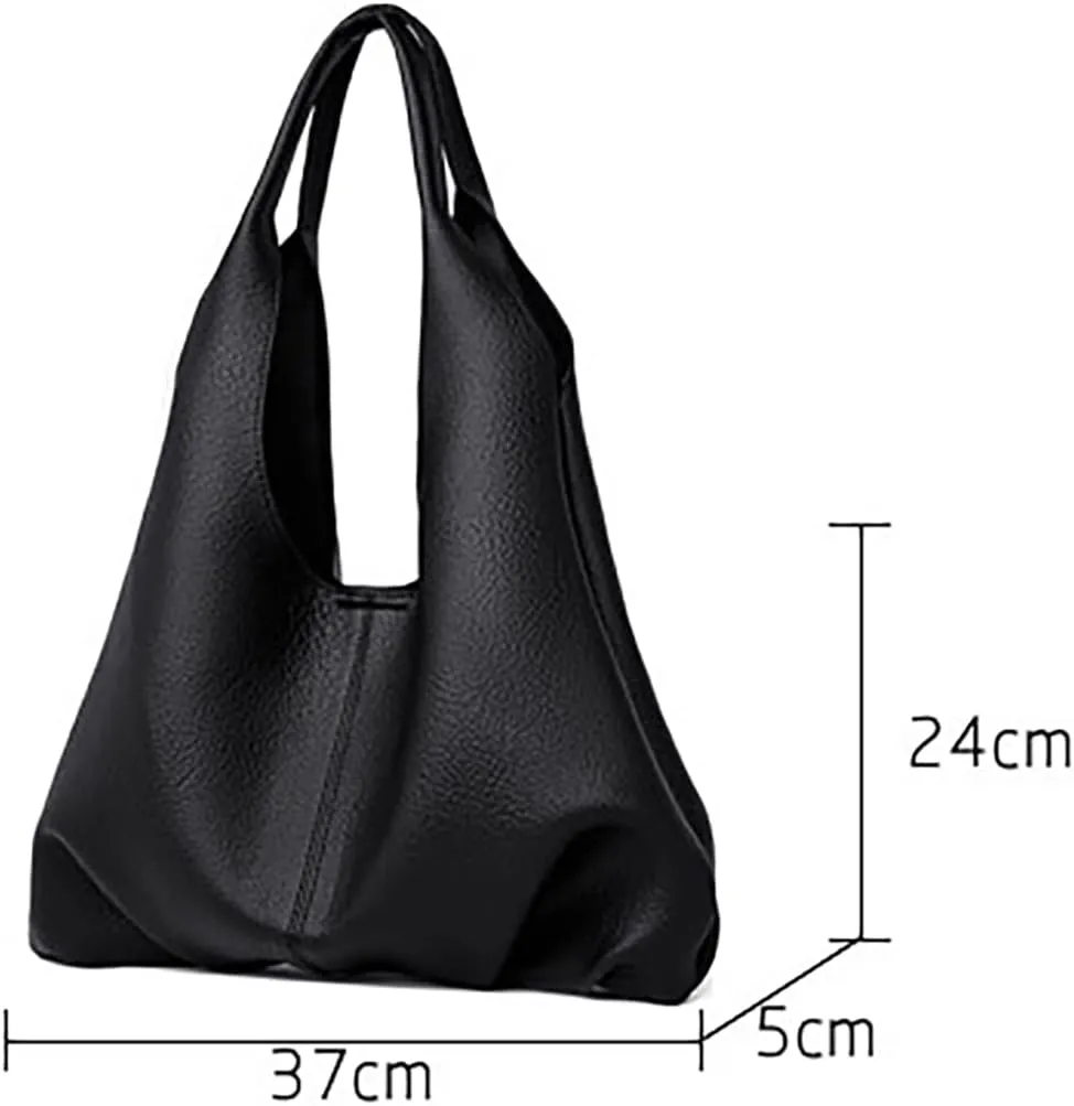 Pocadri Soft Vegan Leather Shoulder Bag for Women Fashion Purse Large Dumpling Totes Handbag 2pcs Set Top Handle Satchel