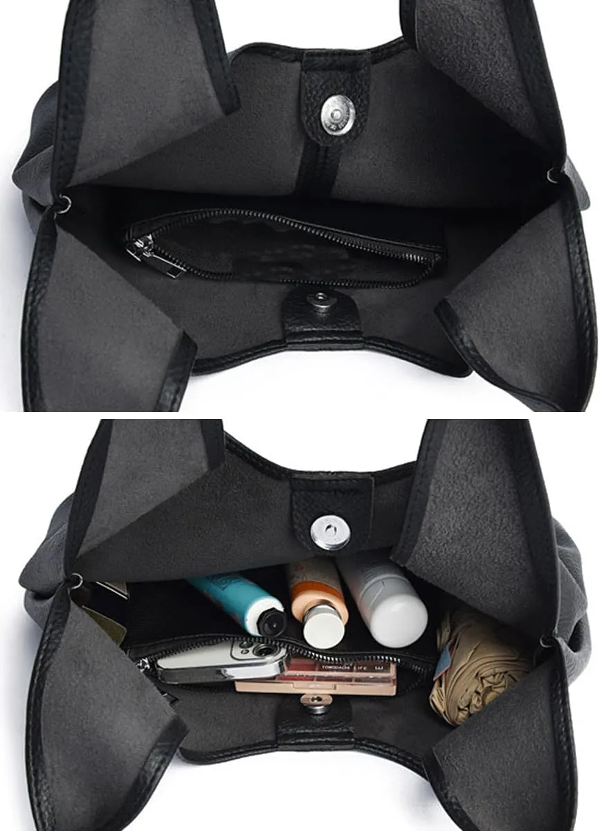 Pocadri Soft Vegan Leather Shoulder Bag for Women Fashion Purse Large Dumpling Totes Handbag 2pcs Set Top Handle Satchel