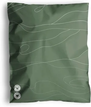 Poly Mailers 10x13-25 Pack Biodegradable Shipping Bags for Clothes - Impack Self-Seal Waterproof Thick Mailing Envelope for Accessories & Clothing - Tidal Moss