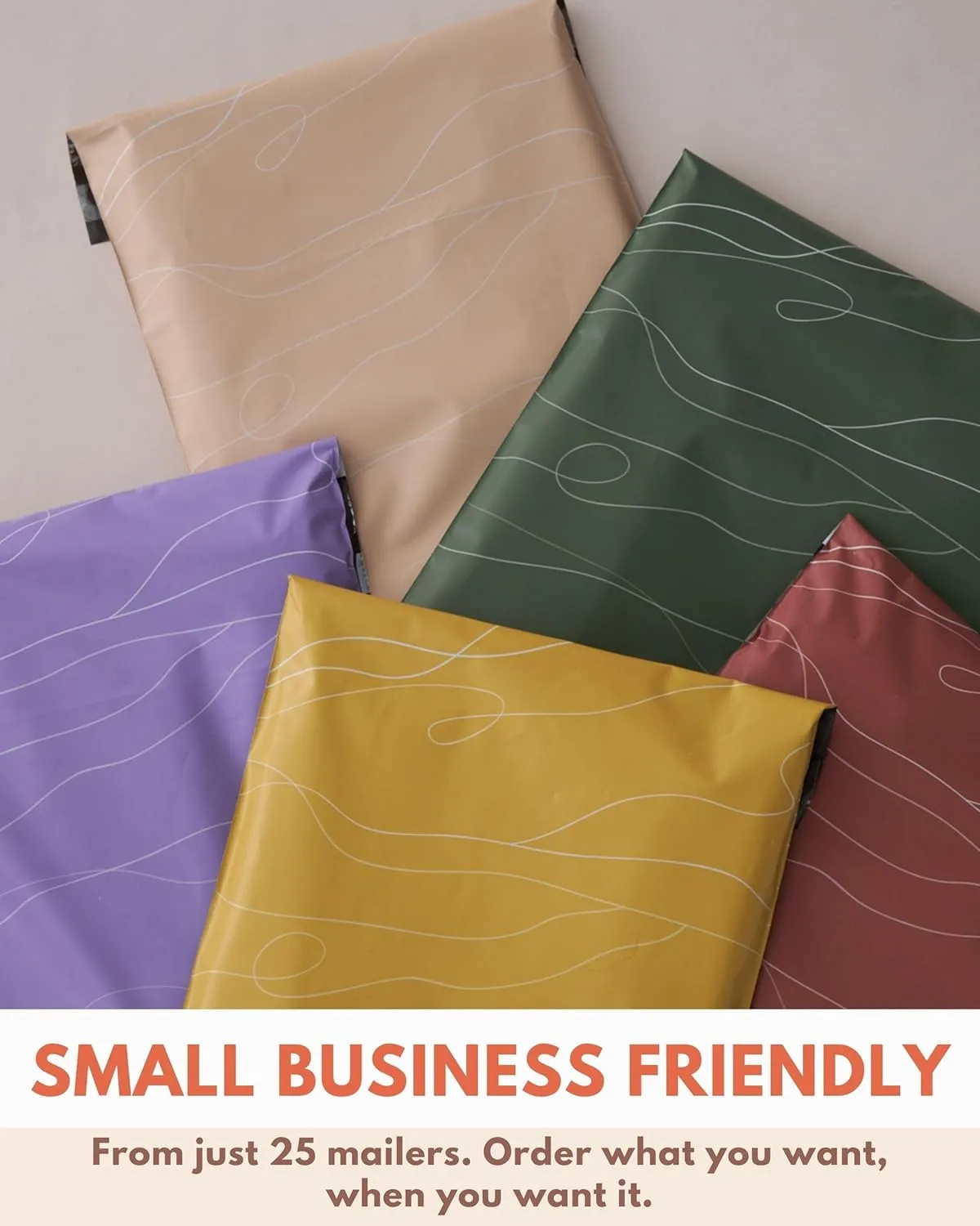 Poly Mailers 10x13-25 Pack Biodegradable Shipping Bags for Clothes - Impack Self-Seal Waterproof Thick Mailing Envelope for Accessories & Clothing - Tidal Yellow