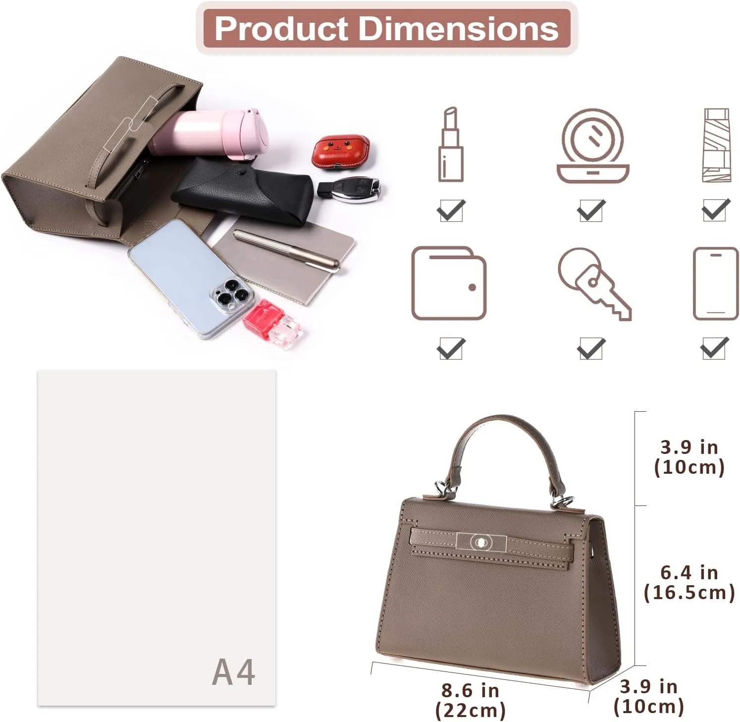 POPSEWING DIY Bag Kit Designer Bag for Women, DIY Leather Bag Kit, DIY Crossbody Shoulder Bag with Sewing Kit, DIY Handmade Bag Kit for Mom Girlfriend Birthday Christmas Gift (Black)
