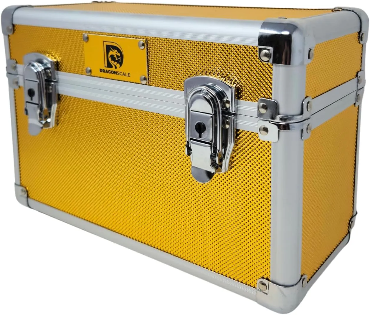Precision Metal Slab Case – Holds 15 Graded Sports and Trading Cards – Durable Aluminum Storage Box for PSA, BGS, CGC Slabs – X-15 Gold