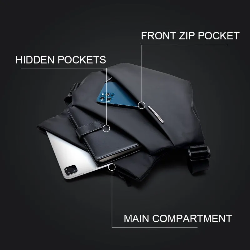 Premium Black Waterproof Crossbody Bag