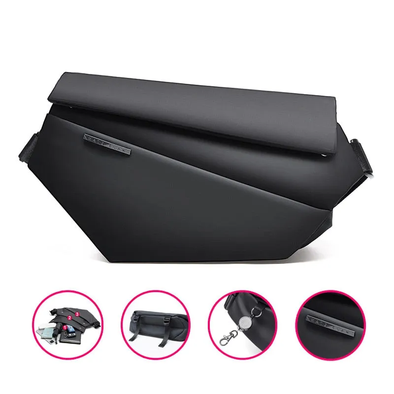 Premium Black Waterproof Crossbody Bag