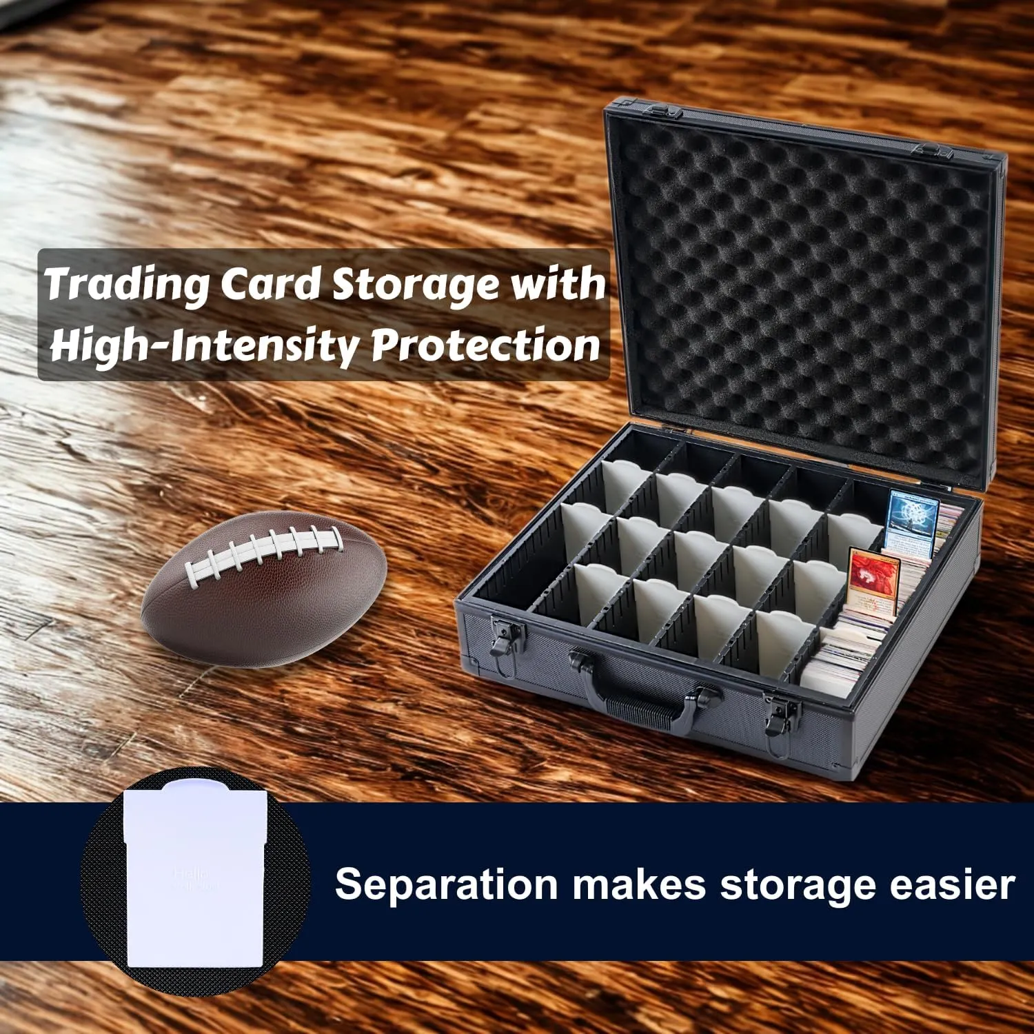 Premium Card Storage Box With Card Dividers For Trading Cards Holds 6000  Trading Card Storage Box Suitable For Card with Sleeves (XXXXL)